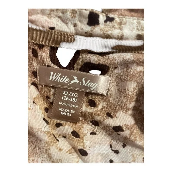 White Stag Leopard Print Women's Button Down Top - Picture 6 of 6